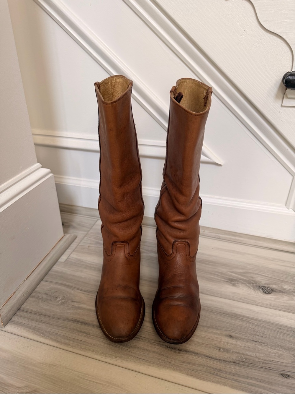 Vintage Frye 6628 Made USA Brown Leather Tall Riding Boots Women’s 7B